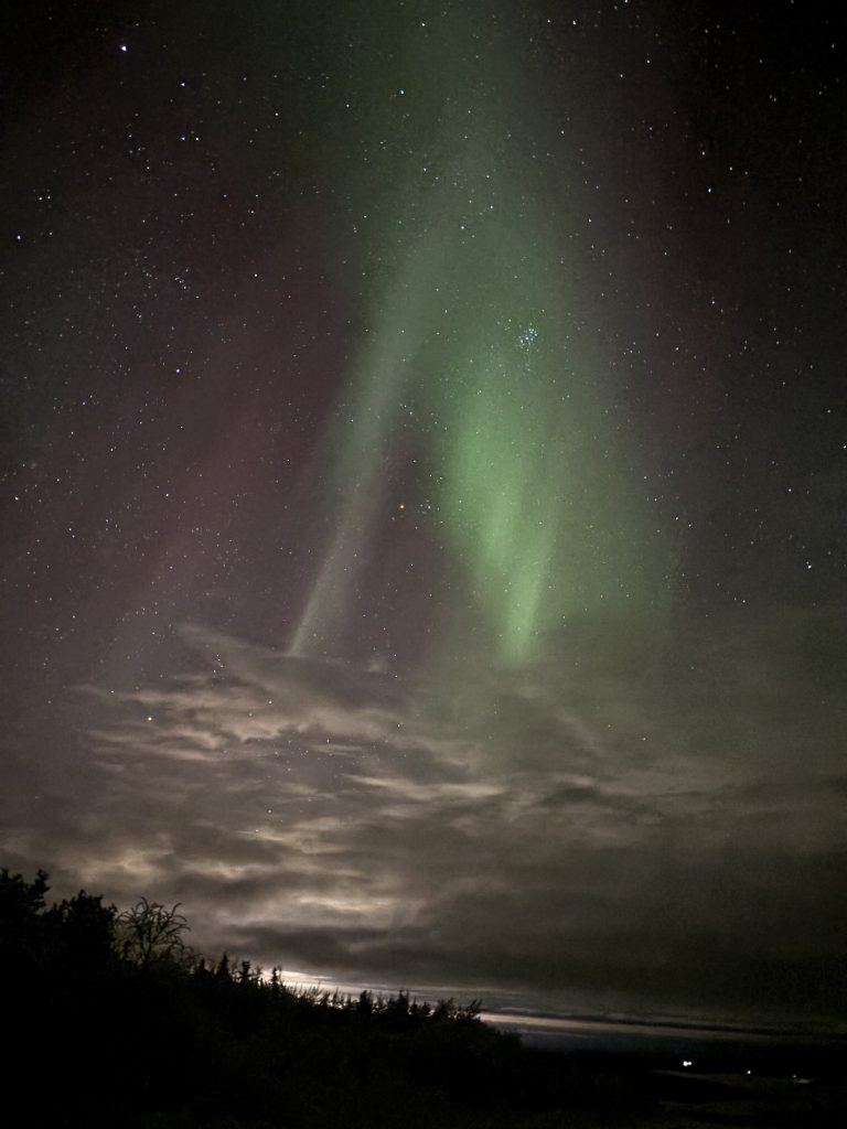 Northern Lights Christmas Tree On Clouds 9-29-2025