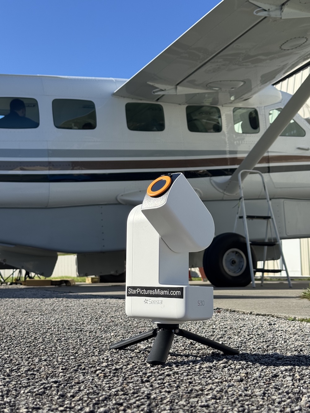 Seestar S30 with solar filter about to fly to Zimbabwe