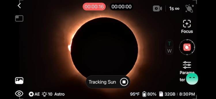 Dwarf Mini screenshot of eclipse totality